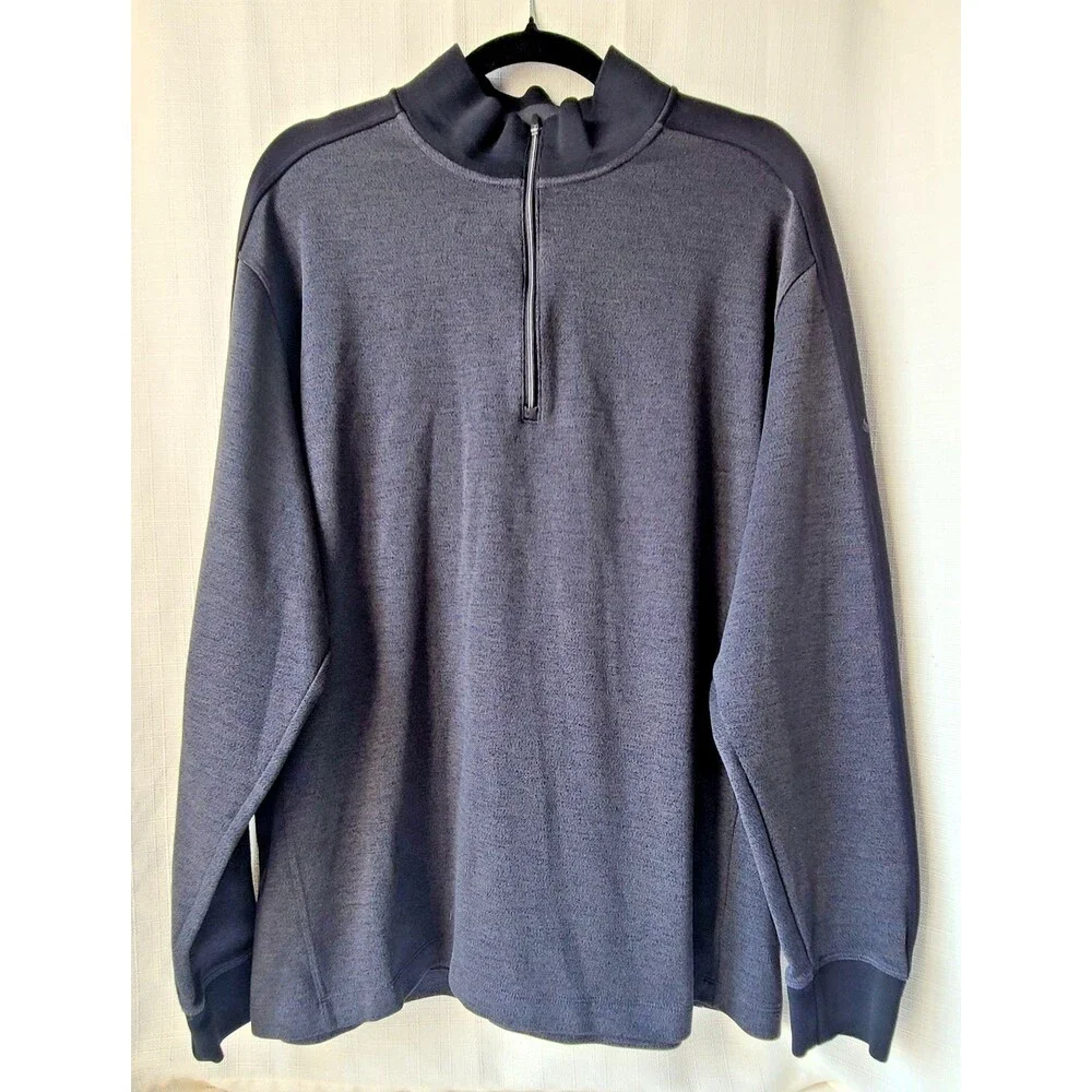 Nike Golf Dri-FIT Mens XXL 1/4 Zip Pullover Crown Royal Gray Performance